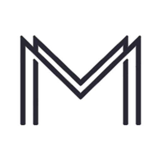 Diana Molina Logo Black White round shape - Letter M